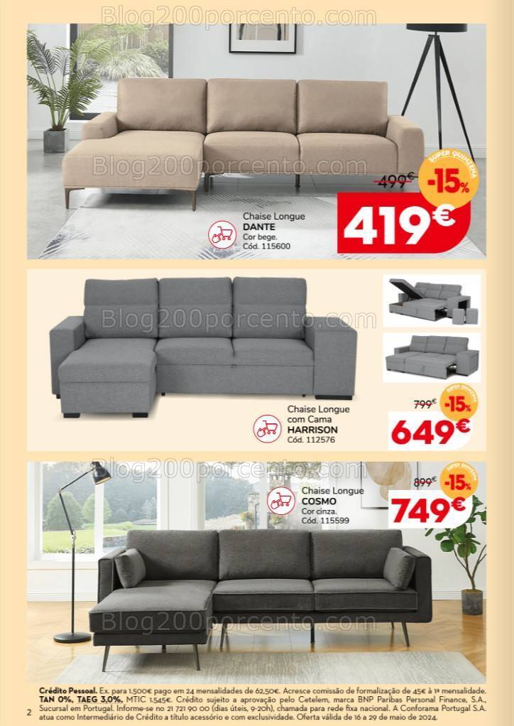 Antevisão Folheto CONFORAMA Promoções de 16 a 29 maio