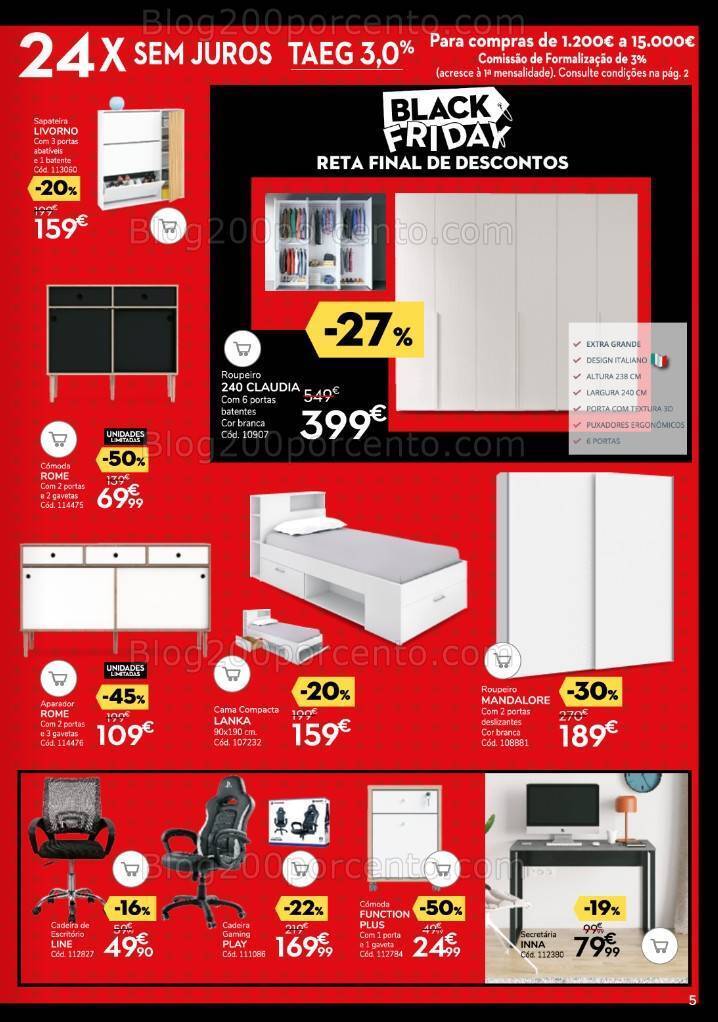 Antevisão Folheto CONFORAMA Black Friday Promoções de 22 a 28 novembro