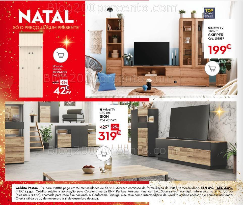 Antevisão Folheto CONFORAMA Natal Promoções de 29 novembro a 31 dezembro