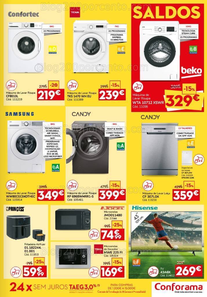 Antevisão Folheto CONFORAMA Saldos Promoções 27 julho a 17 julho