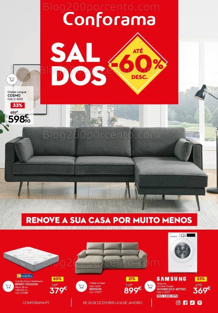 Antevisão Folheto CONFORAMA Saldos Promoções de 26 dezembro a 16 janeiro