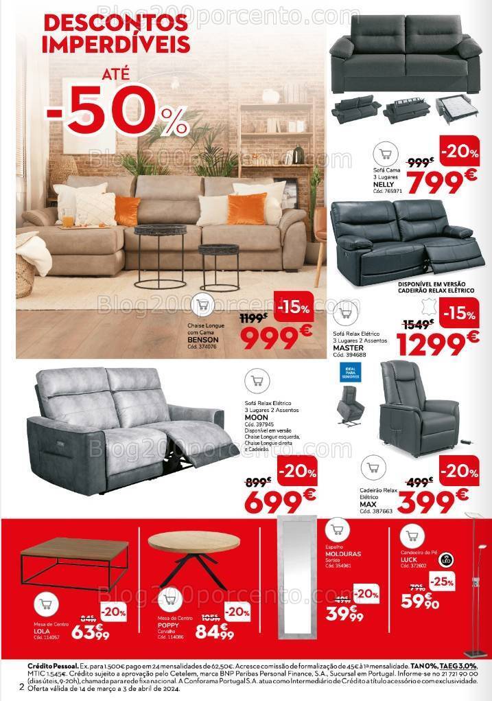 Antevisão Folheto CONFORAMA Promoções de 14 março a 3 abril
