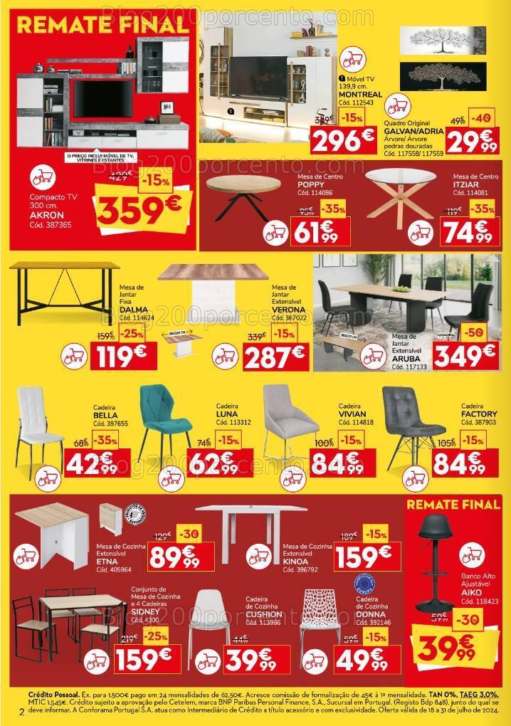 Antevisão Folheto CONFORAMA Remate Final Promoções de 18 a 31 julho