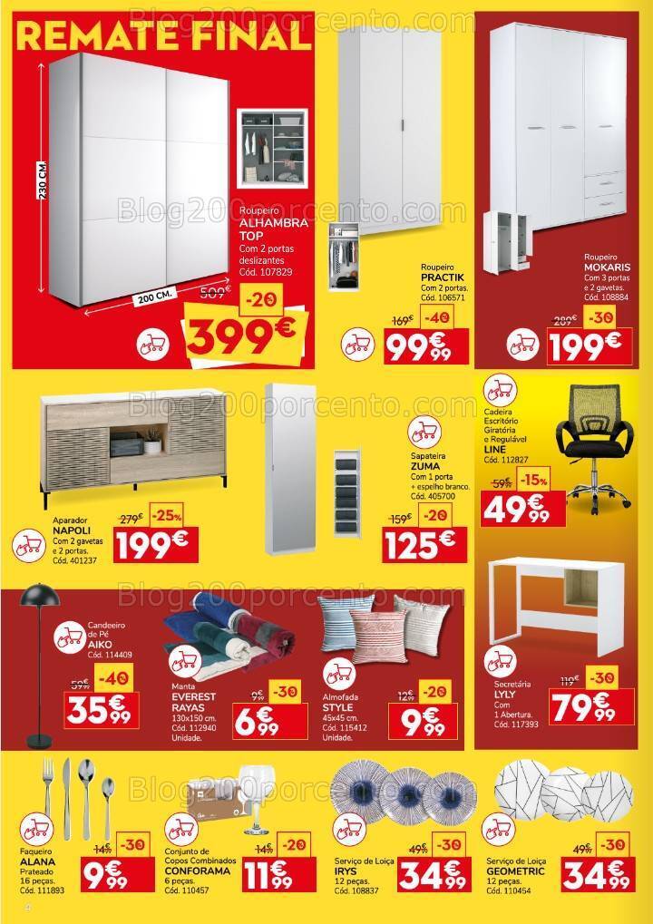 Antevisão Folheto CONFORAMA Remate Final Promoções de 18 a 31 julho