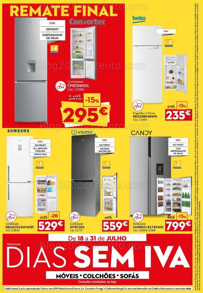 Antevisão Folheto CONFORAMA Remate Final Promoções de 18 a 31 julho