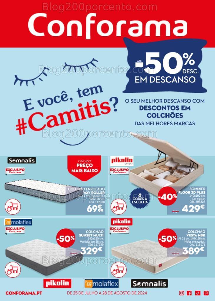 Antevisão Folheto CONFORAMA Promoções de 25 julho a 28 agosto