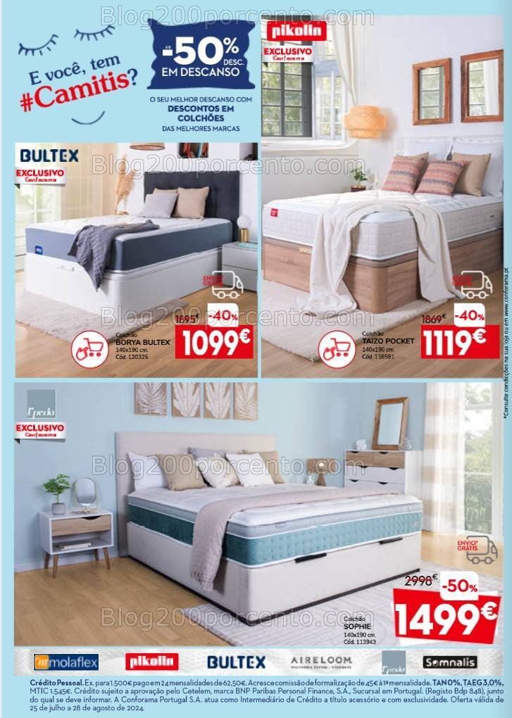 Antevisão Folheto CONFORAMA Promoções de 25 julho a 28 agosto