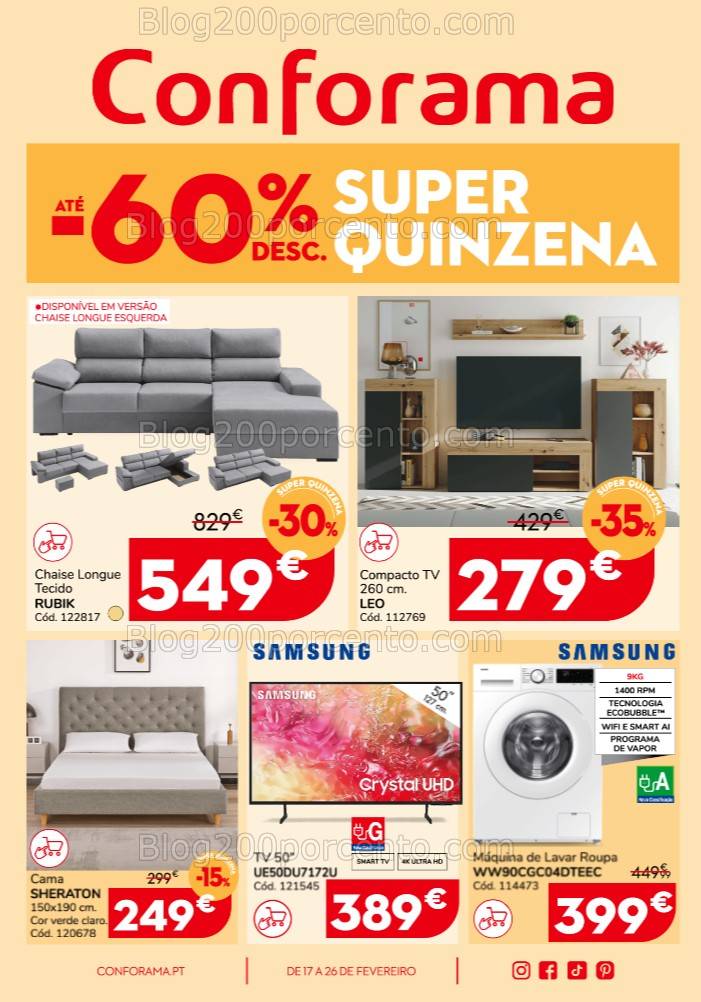 Antevisão Folheto CONFORAMA Promoções até 26 fevereiro