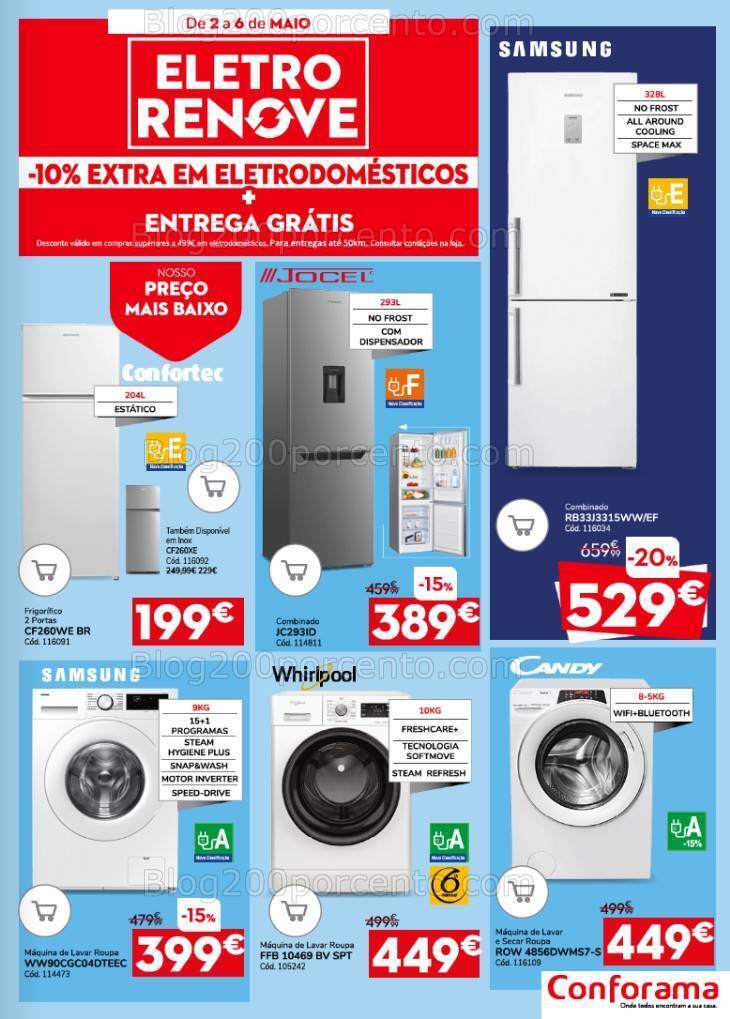 Antevisão Folheto CONFORAMA Promoções de 2 a 29 maio