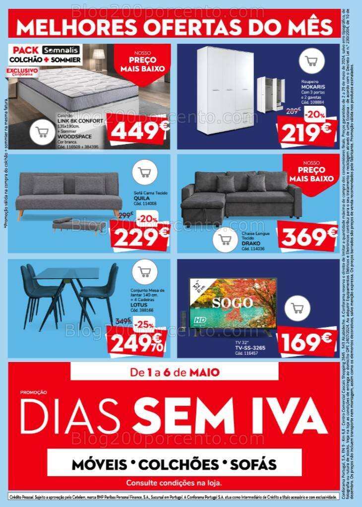 Antevisão Folheto CONFORAMA Promoções de 2 a 29 maio