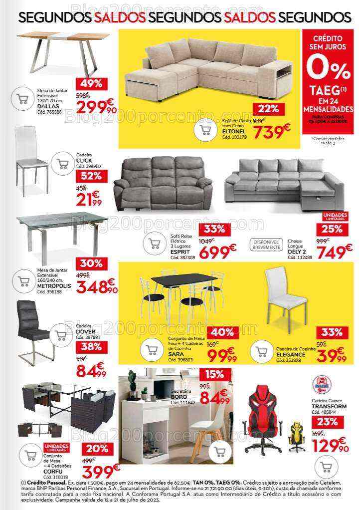 Antevisão Folheto CONFORAMA Promoções de 12 a 21 julho