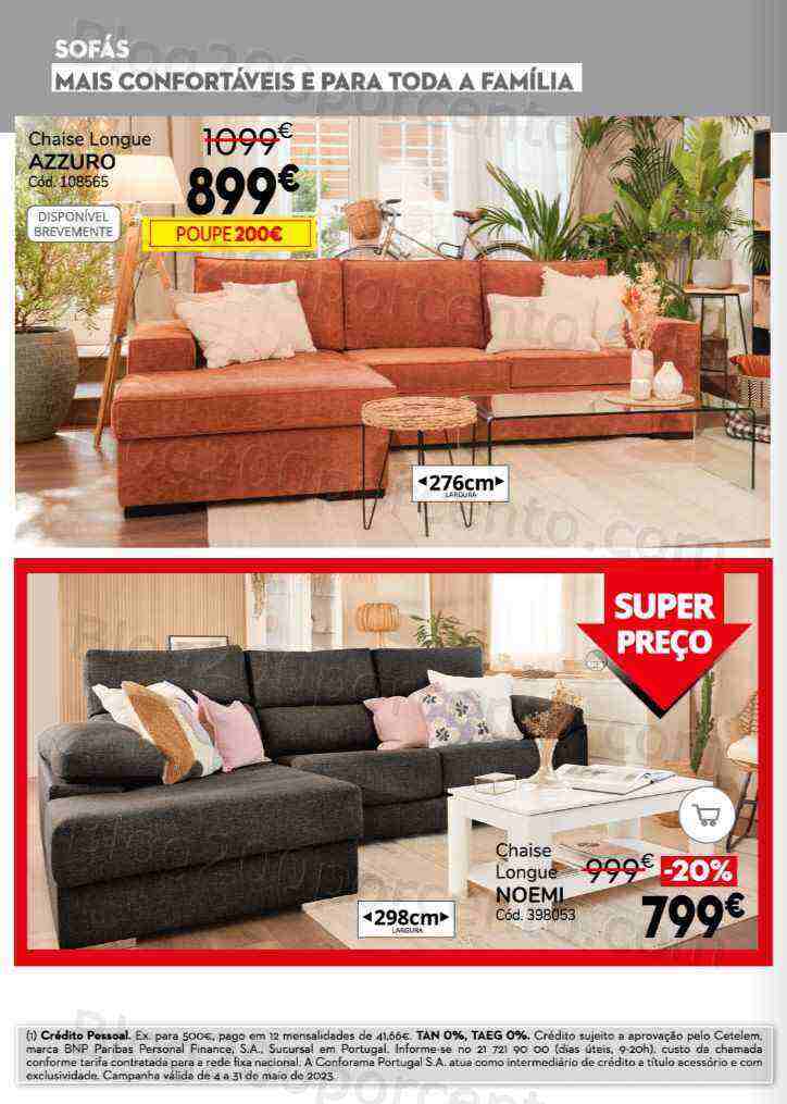 Antevisão Folheto CONFORAMA Promoções de 4 a 31 maio