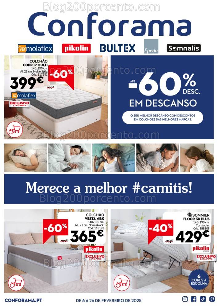 Antevisão Folheto CONFORAMA Promoções de 6 a 26 fevereiro