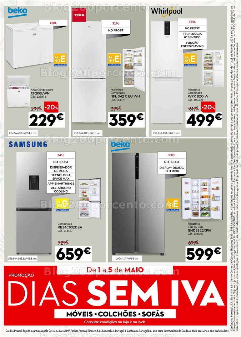 Antevisão Folheto CONFORAMA Promoções de 1 maio a 28 maio