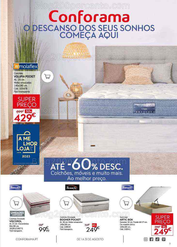 Antevisão Folheto CONFORAMA Promoções até 31 agosto