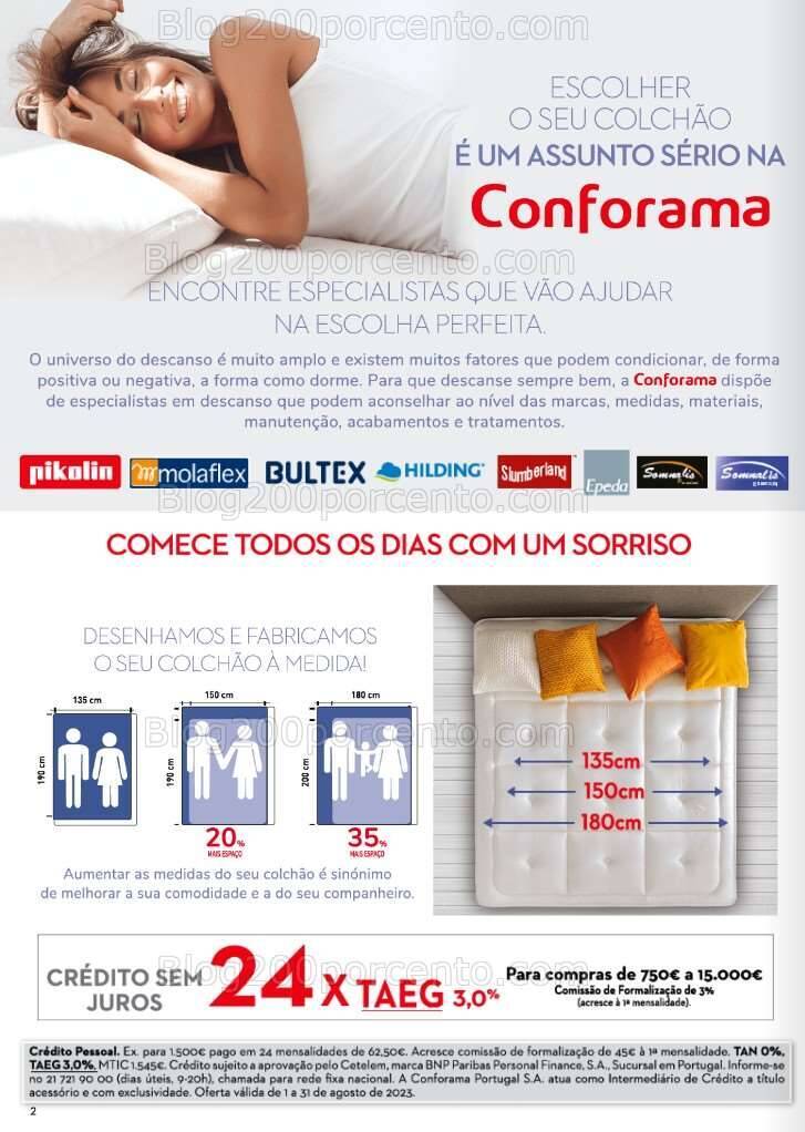 Antevisão Folheto CONFORAMA Promoções até 31 agosto