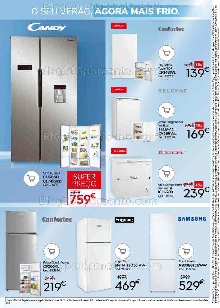 Antevisão Folheto CONFORAMA Promoções até 31 agosto