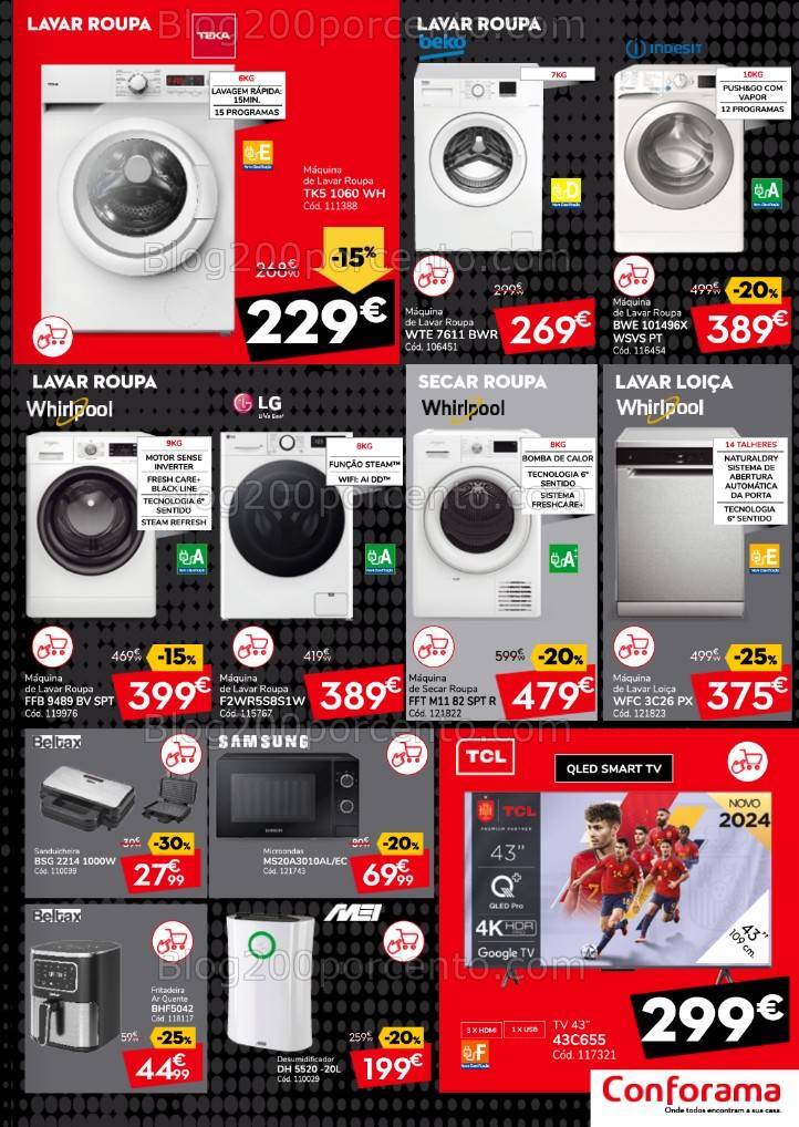 Antevisão Folheto CONFORAMA Black Friday Promoções de 31 outubro a 4 dezembro