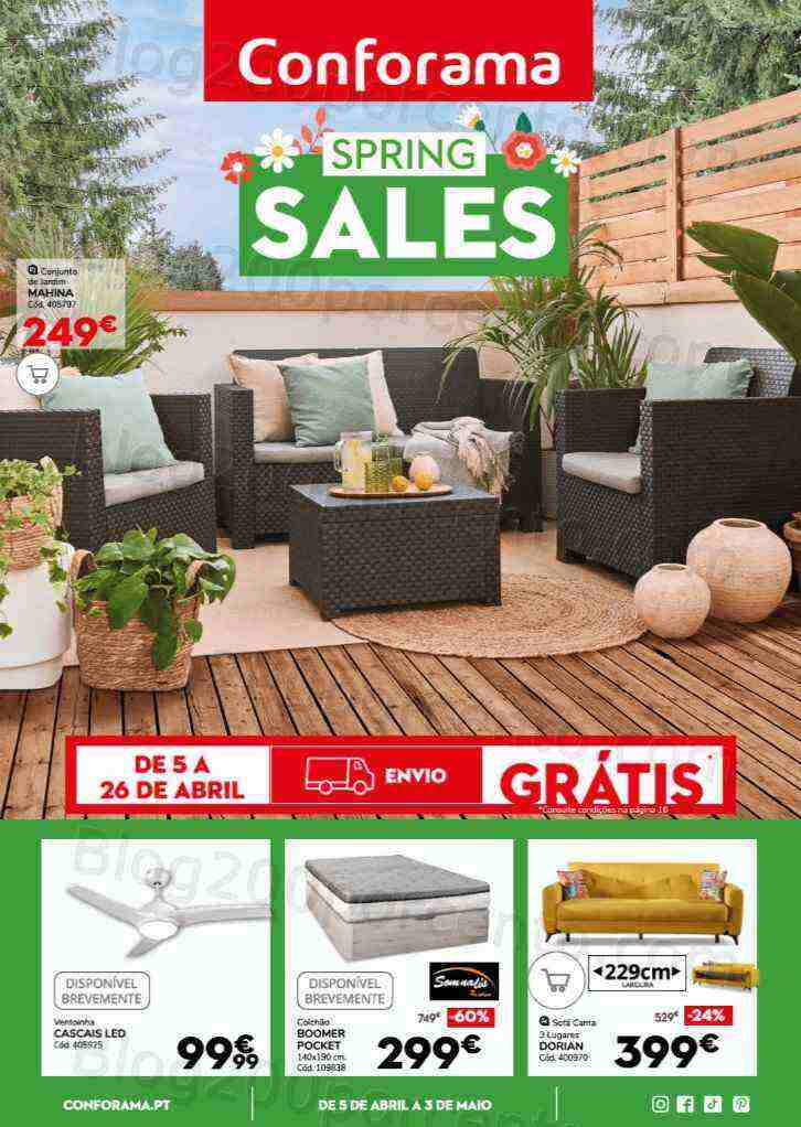 Antevisão Folheto CONFORAMA Primavera Promoções até 3 maio