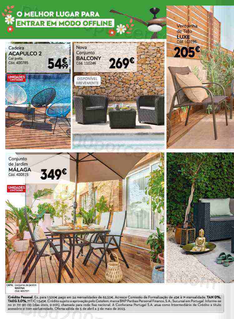 Antevisão Folheto CONFORAMA Primavera Promoções até 3 maio