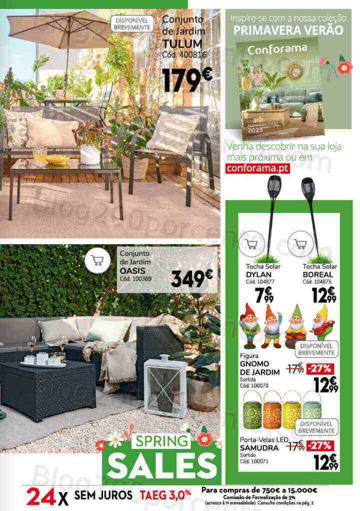 Antevisão Folheto CONFORAMA Primavera Promoções até 3 maio