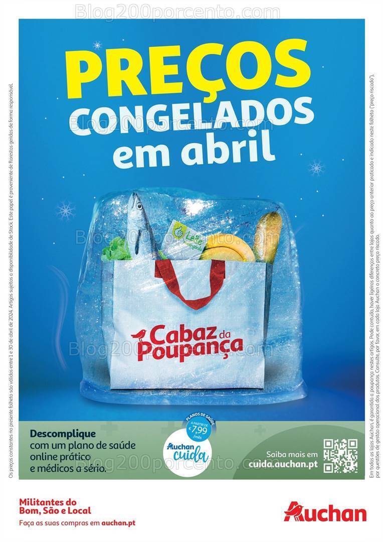 Antevisão Folheto AUCHAN Preços Congelados Promoções de 1 a 30 abril
