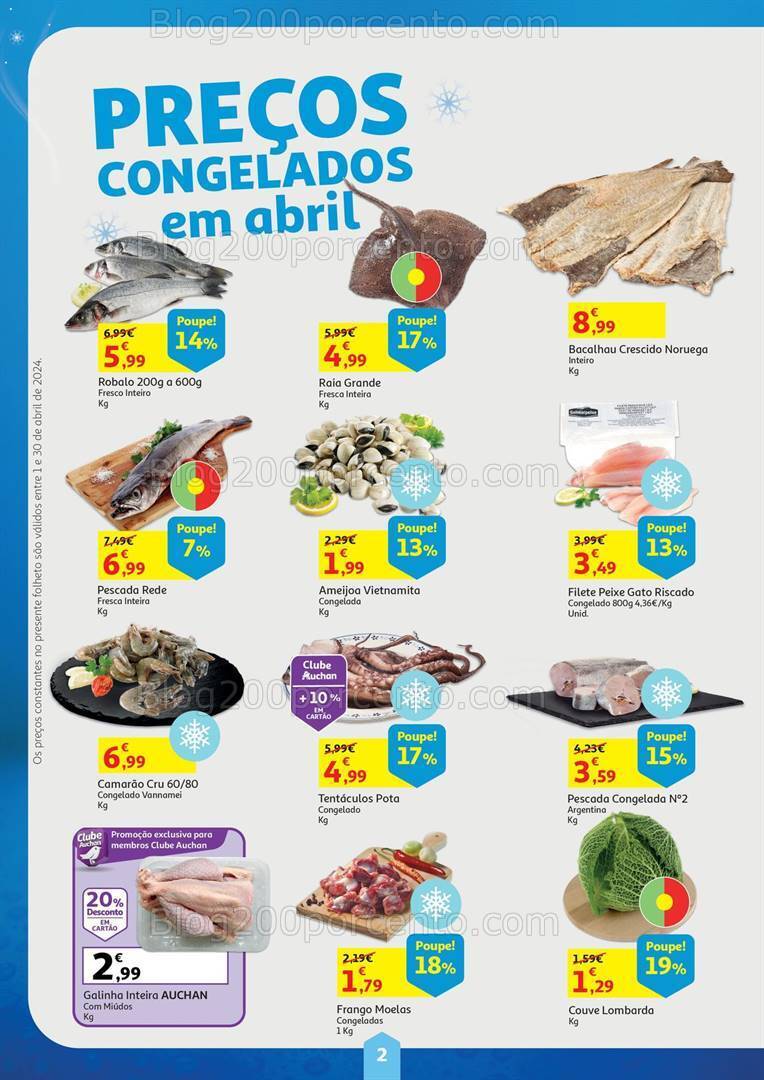 Antevisão Folheto AUCHAN Preços Congelados Promoções de 1 a 30 abril