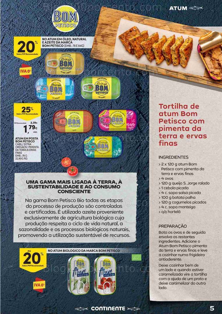 Antevisão Folheto CONTINENTE Especial Conservas Promoções de 15 agosto a 3 setembro