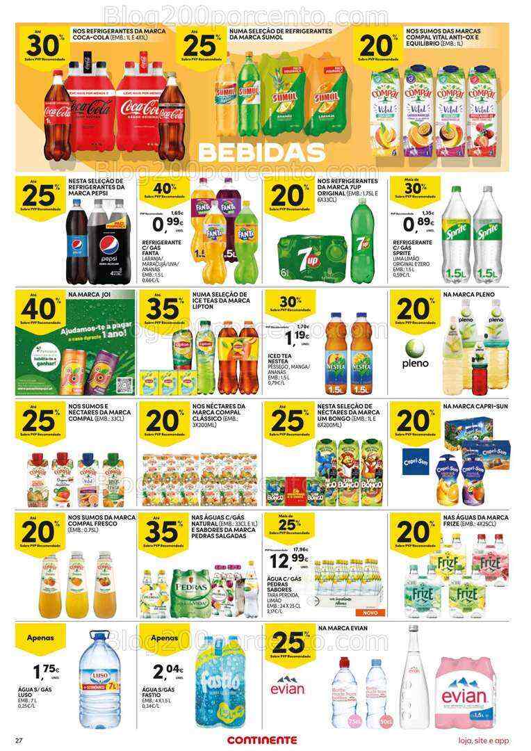 Antevisão Folheto CONTINENTE Promoções de 1 a 7 agosto