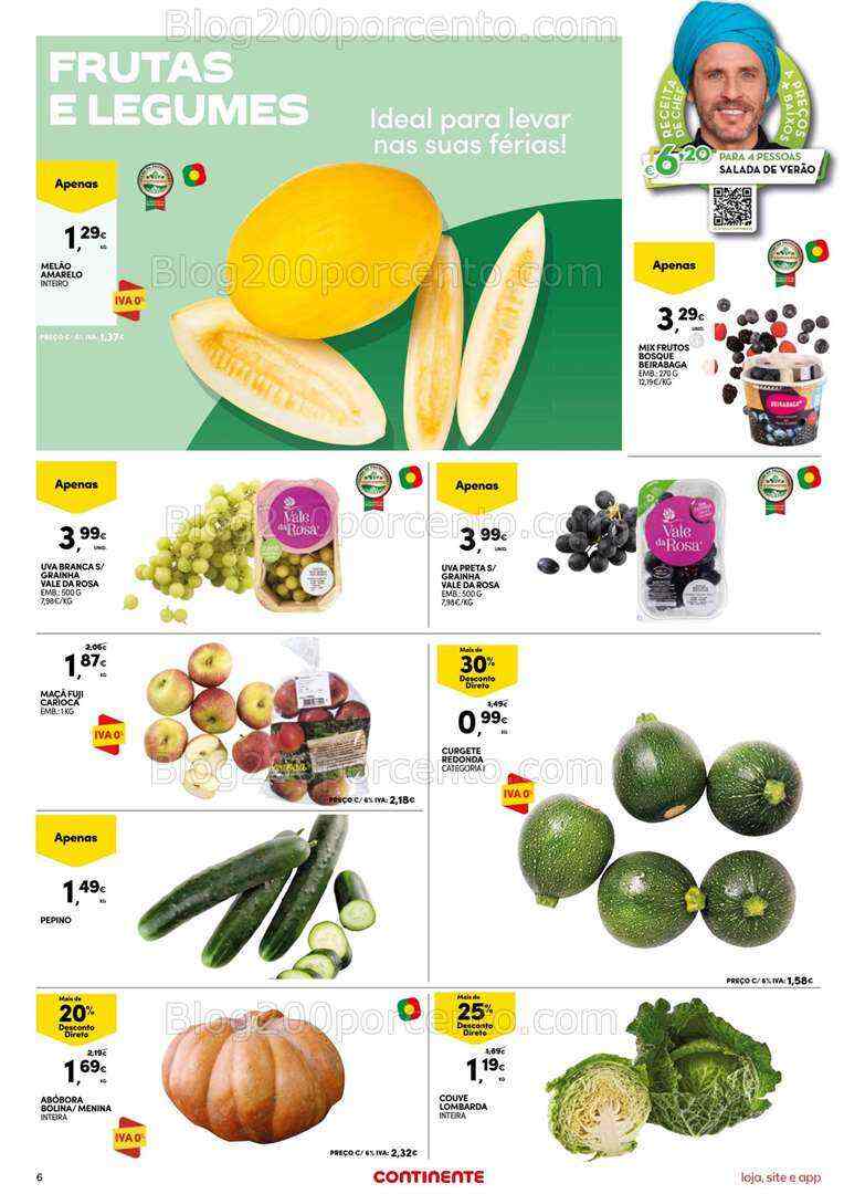 Antevisão Folheto CONTINENTE Promoções de 1 a 7 agosto