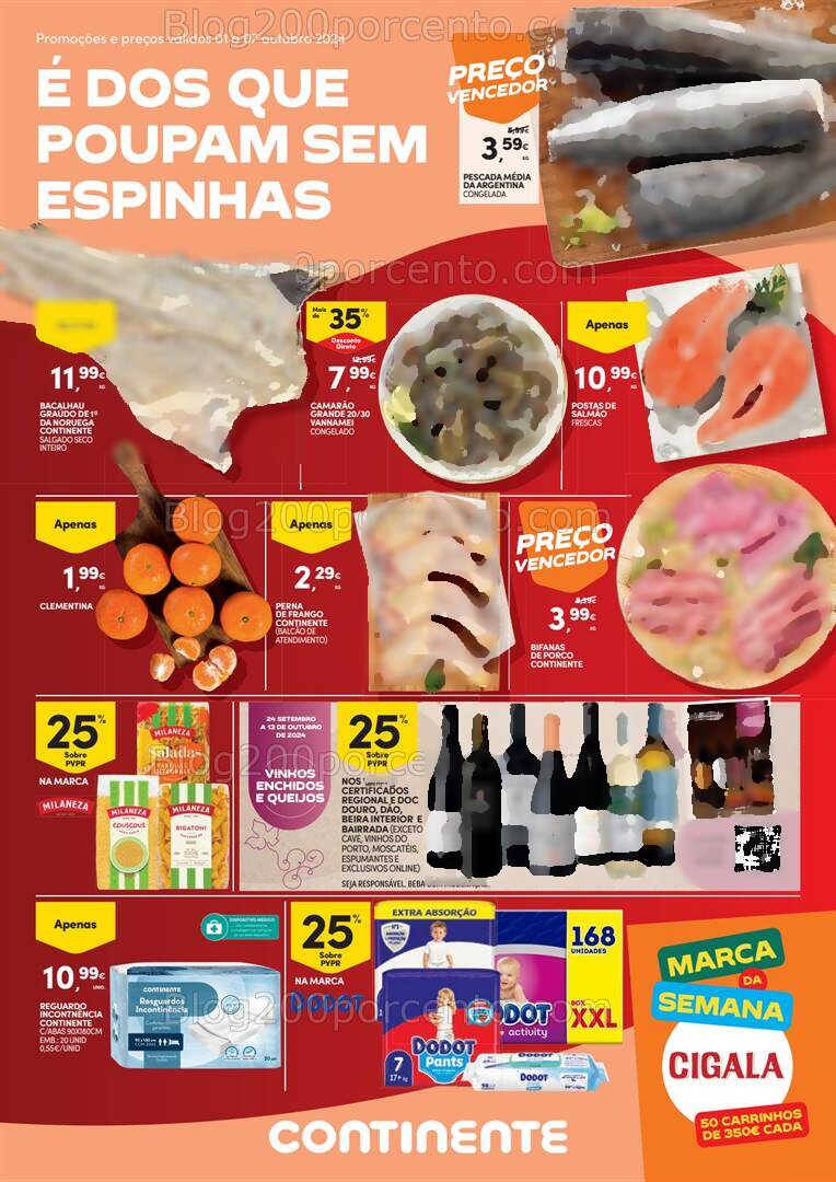 Antevisão Folheto CONTINENTE Promoções de 1 a 7 outubro