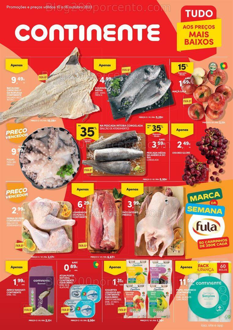 Antevisão Folheto CONTINENTE Promoções de 10 a 16 outubro