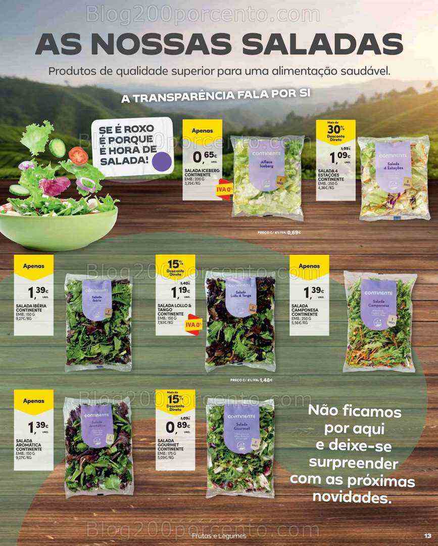 Antevisão Folheto CONTINENTE Especial Frutas e Legumes Promoções de 11 a 23 julho