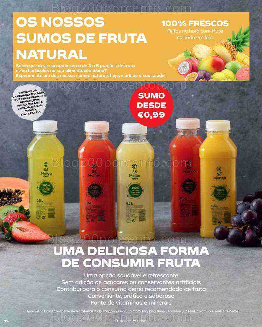 Antevisão Folheto CONTINENTE Especial Frutas e Legumes Promoções de 11 a 23 julho