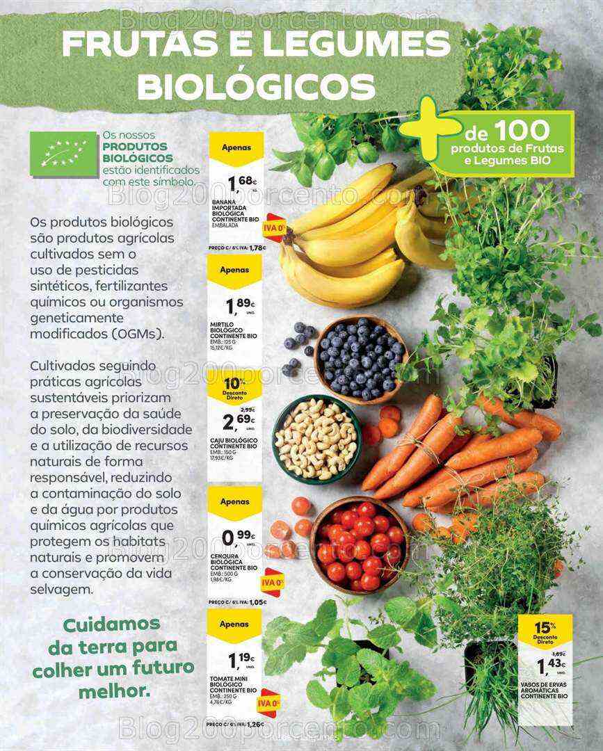 Antevisão Folheto CONTINENTE Especial Frutas e Legumes Promoções de 11 a 23 julho