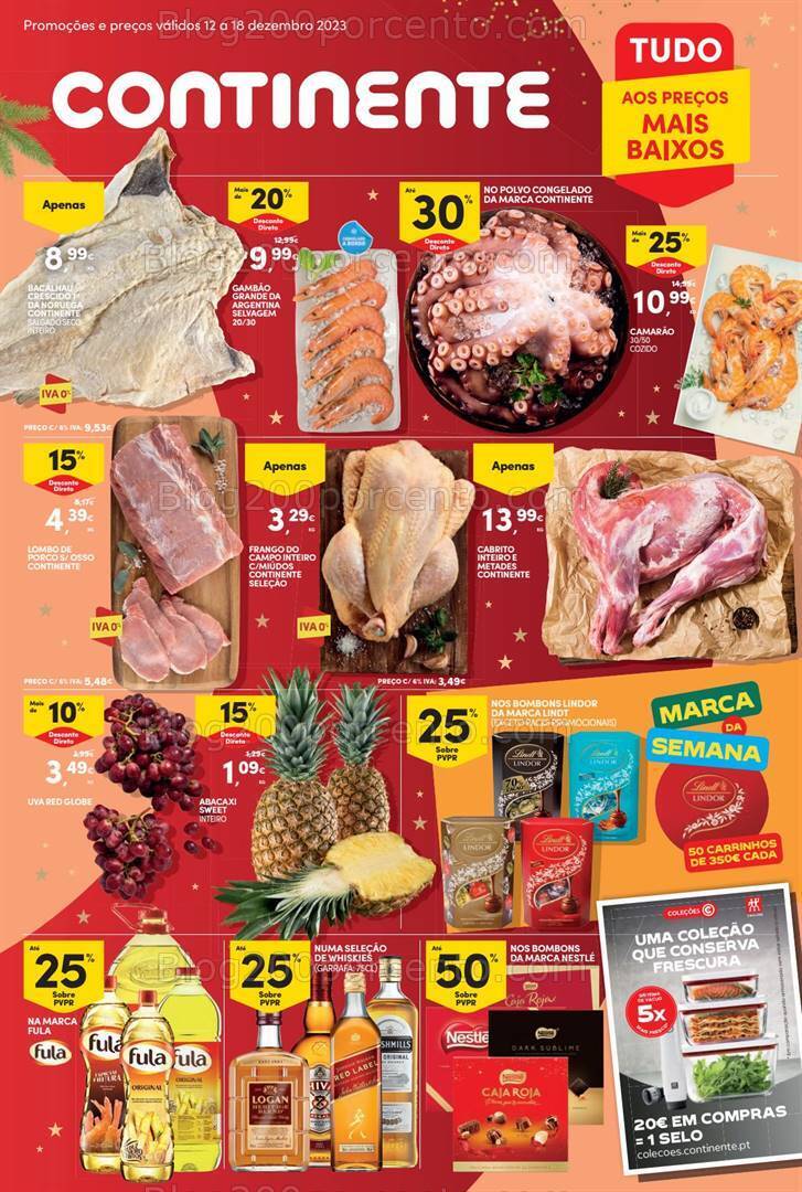 Antevisão Folheto CONTINENTE Promoções de 12 a 18 dezembro