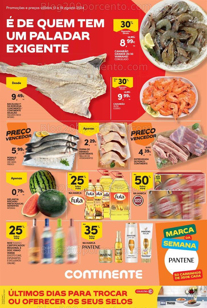Antevisão Folheto CONTINENTE Promoções de 13 a 19 agosto