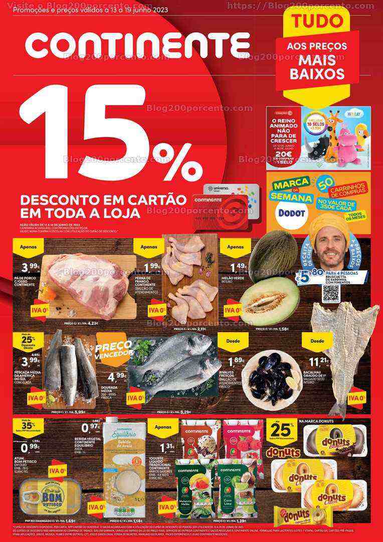 Antevisão Folheto CONTINENTE Modelo - Hiper Promoções de 13 a 19 junho