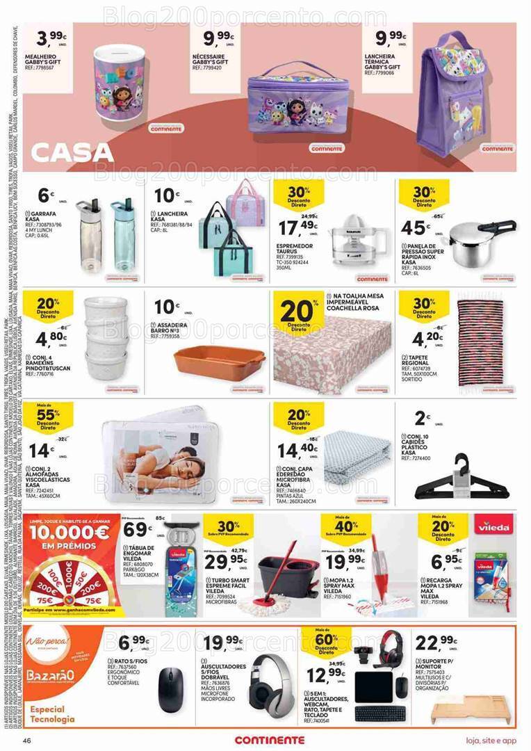 Antevisão Folheto CONTINENTE Bazar Promoções de 15 a 21 agosto