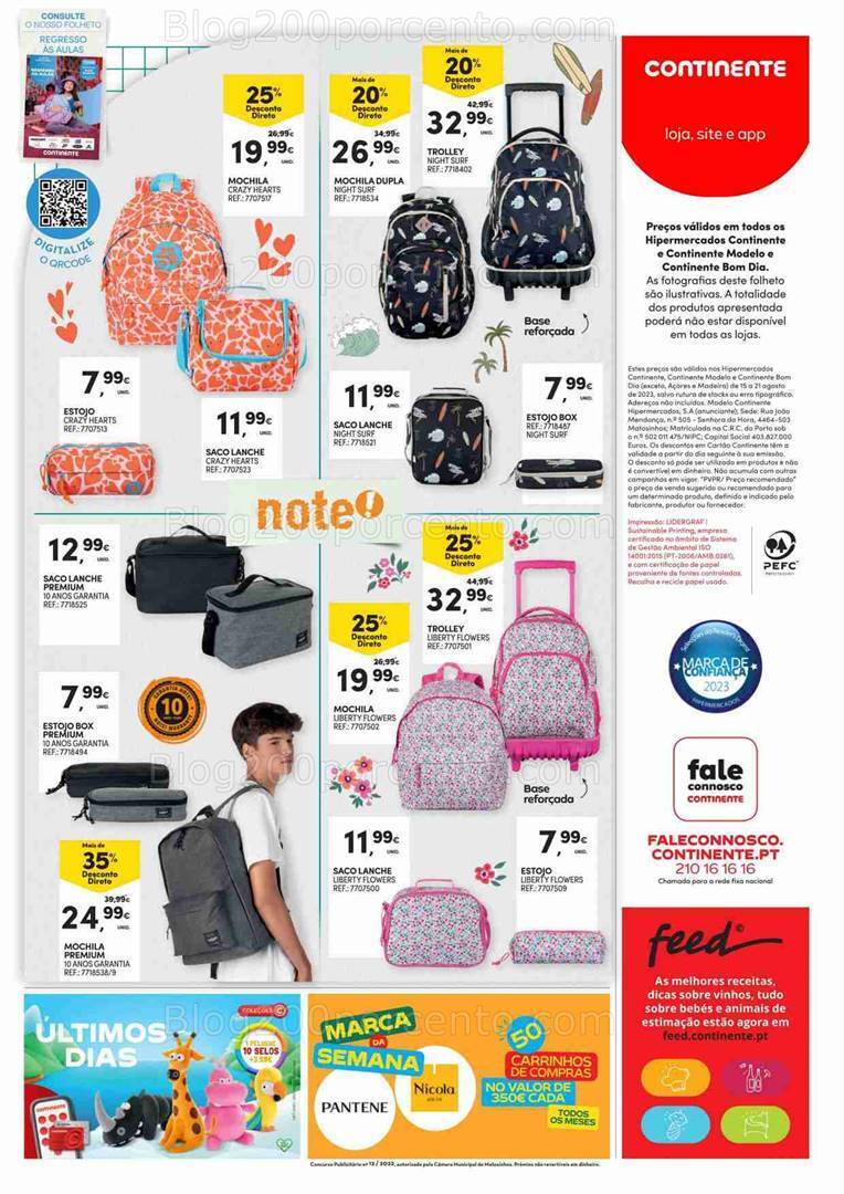 Antevisão Folheto CONTINENTE Bazar Promoções de 15 a 21 agosto