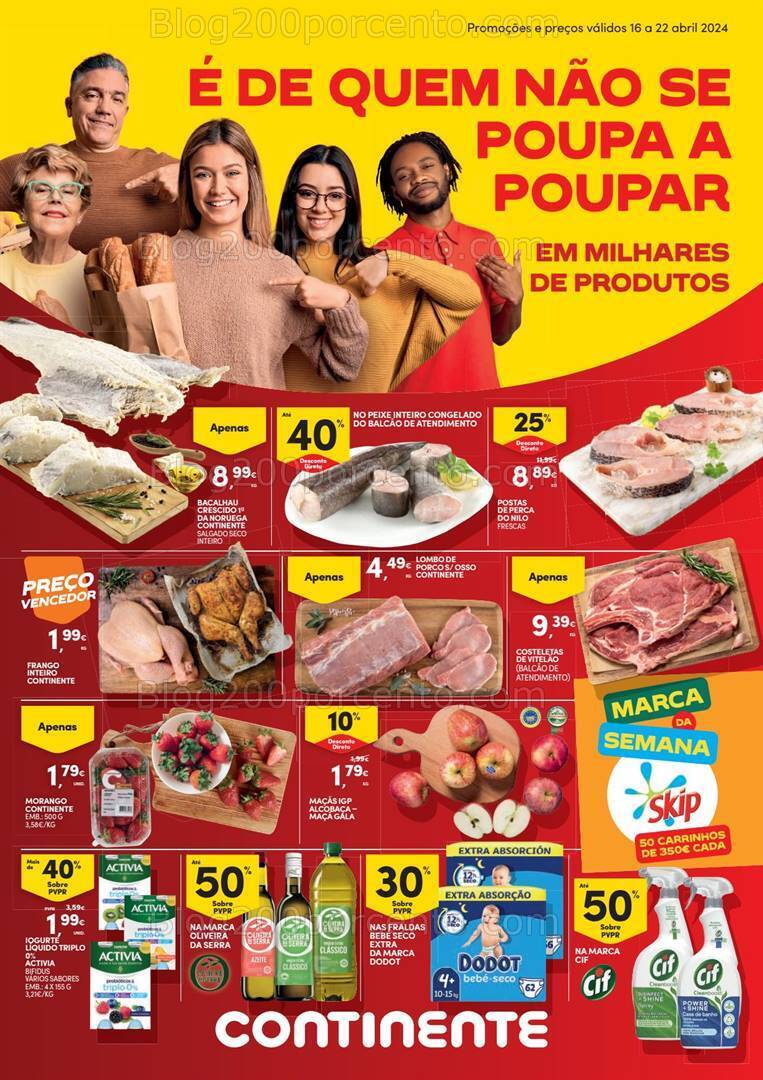 Antevisão Folheto CONTINENTE Promoções de 16 a 22 abril
