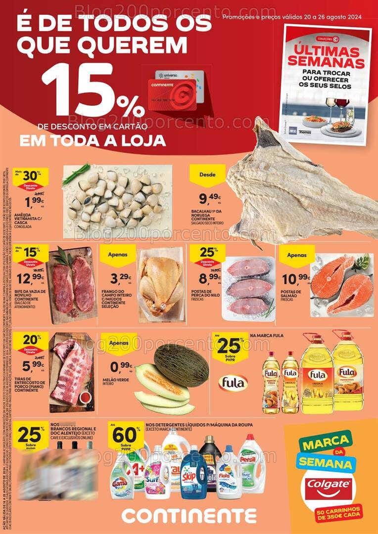 Antevisão Folheto CONTINENTE Promoções de 20 a 26 agosto
