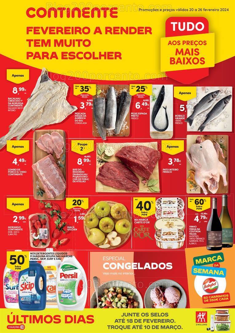 Antevisão Folheto CONTINENTE Promoções de 20 a 26 fevereiro