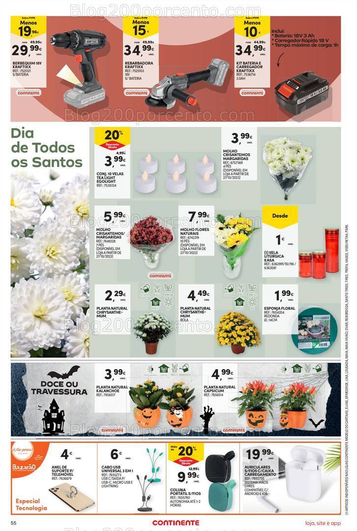 Antevisão Folheto CONTINENTE Bazar Promoções de 24 a 30 outubro