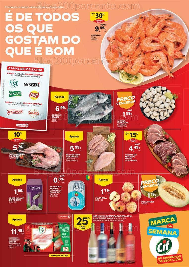 Antevisão Folheto CONTINENTE Promoções de 25 junho a 1 julho