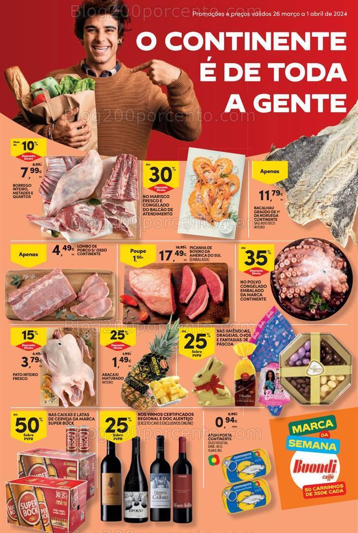 Antevisão Folheto CONTINENTE Promoções de 26 março a 1 abril