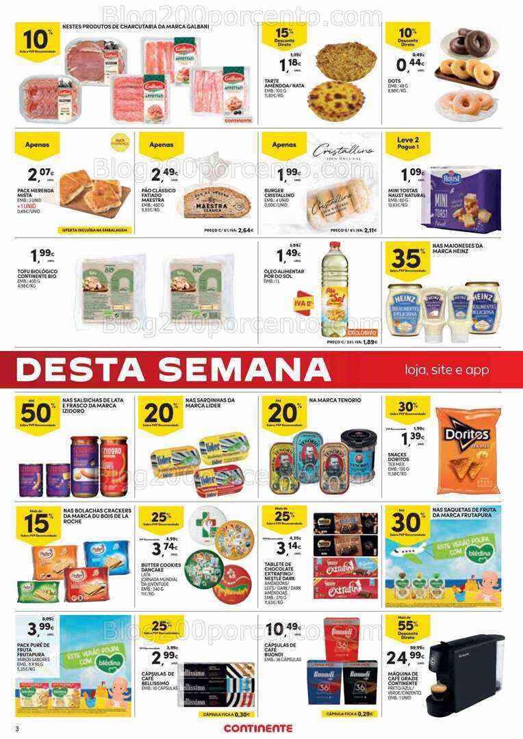 Antevisão Folheto CONTINENTE Promoções Fim de Semana - 28 a 31 julho