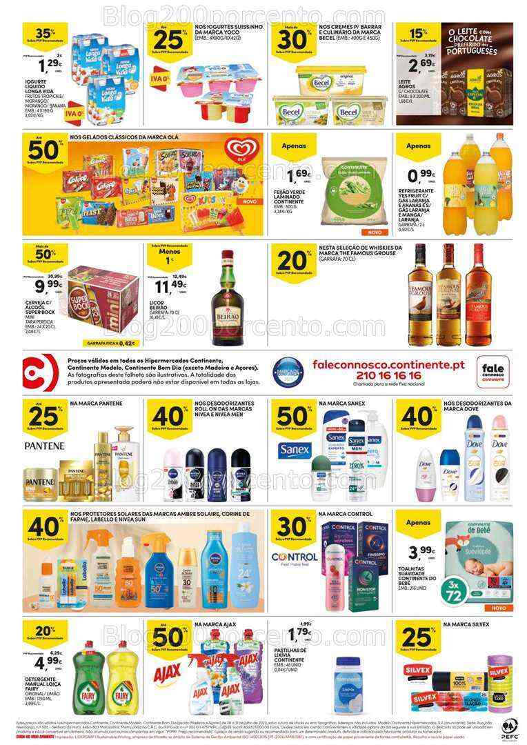Antevisão Folheto CONTINENTE Promoções Fim de Semana - 28 a 31 julho