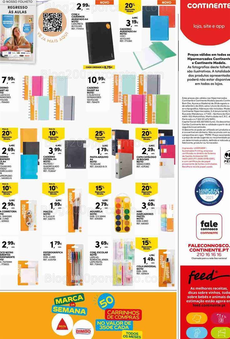 Antevisão Folheto CONTINENTE Promoções de 29 agosto a 4 setembro