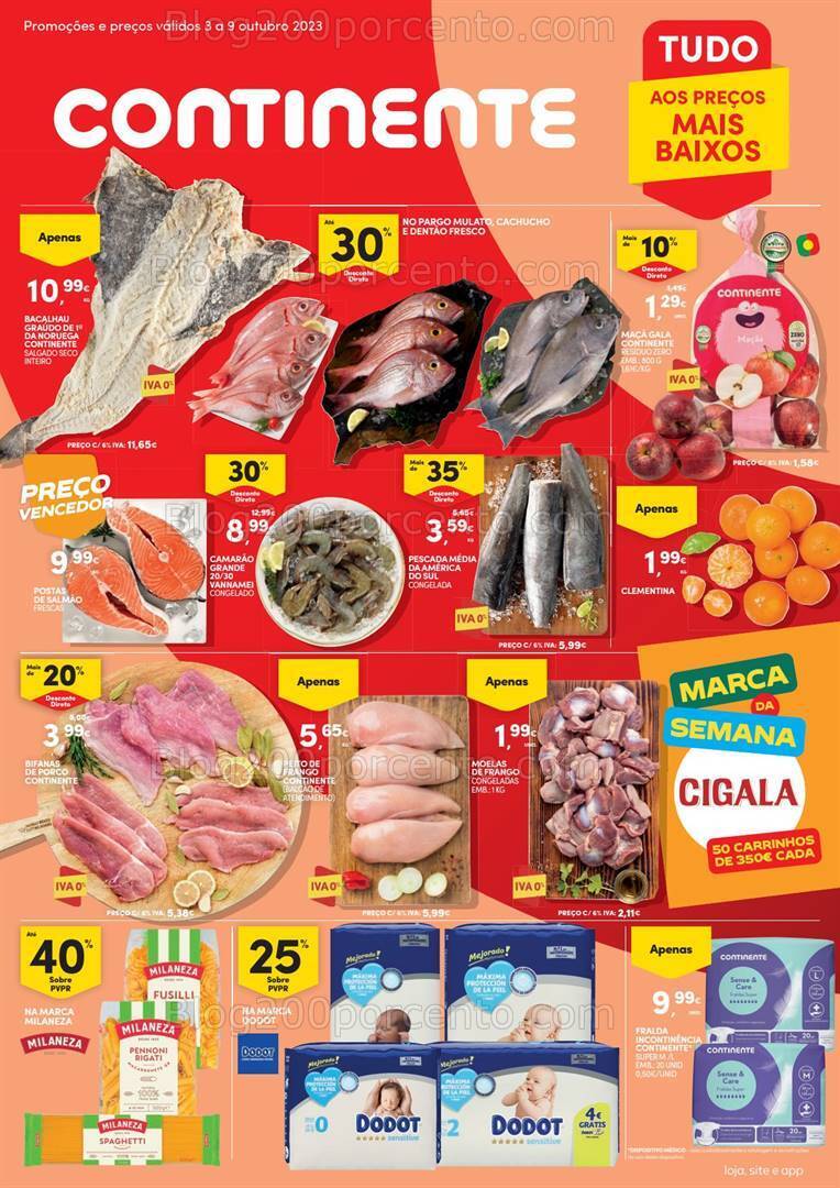 Antevisão Folheto CONTINENTE Promoções de 3 a 9 outubro